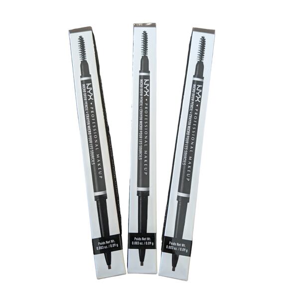 NYX Micro Eyebrow Pencil Taupe Set Of 3 MBp01 Crayon Waterproof Smudge Resistant - Picture 7 of 7